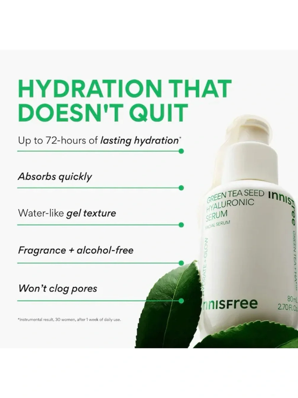 3/$12 Innisfree Green Tea Seed Hyaluronic Serum 1.01oz
